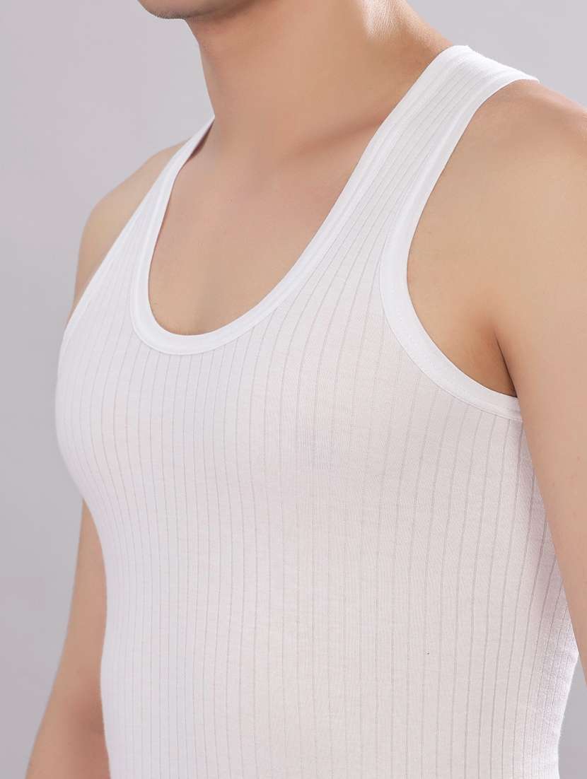 men pack of 3 solid sleeveless vest - 22180957 -  Standard Image - 4