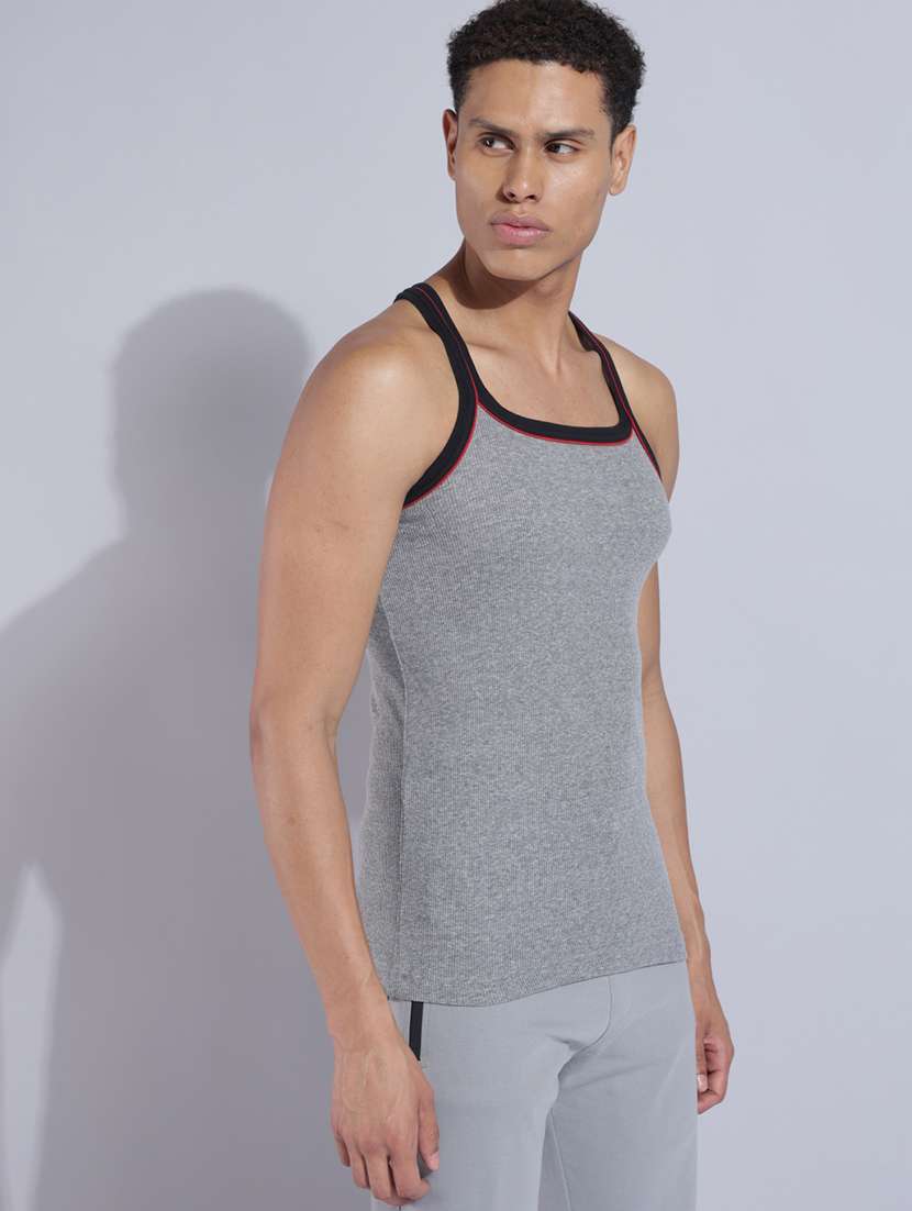 men solid sleeveless vest pack of 2 - 22180983 -  Standard Image - 1