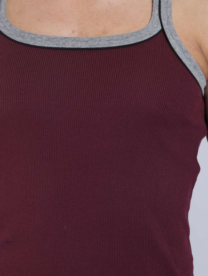 men pack of 4 solid sleeveless vest - 22180988 -  Standard Image - 4