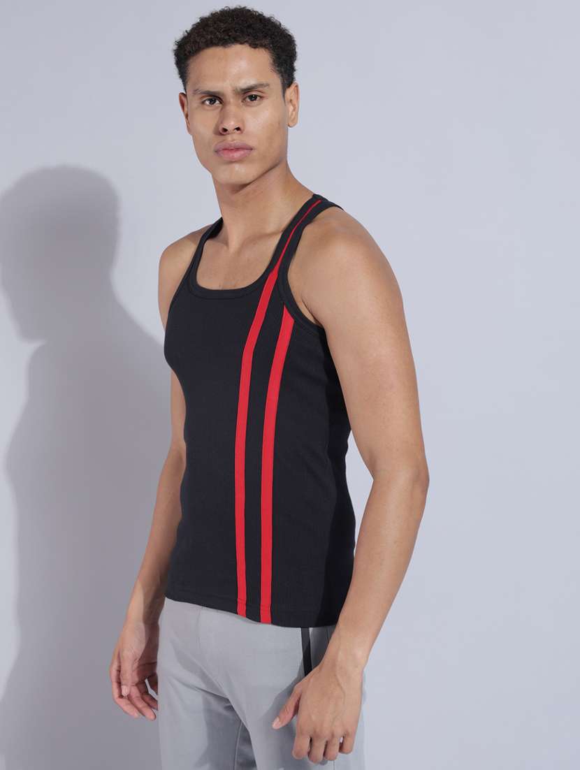 men pack of 3 striped sleeveless vest - 22180994 -  Standard Image - 1