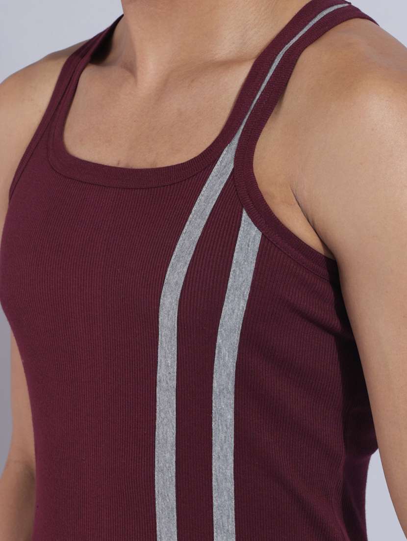 men pack of 4 striped sleeveless vest - 22180997 -  Standard Image - 4