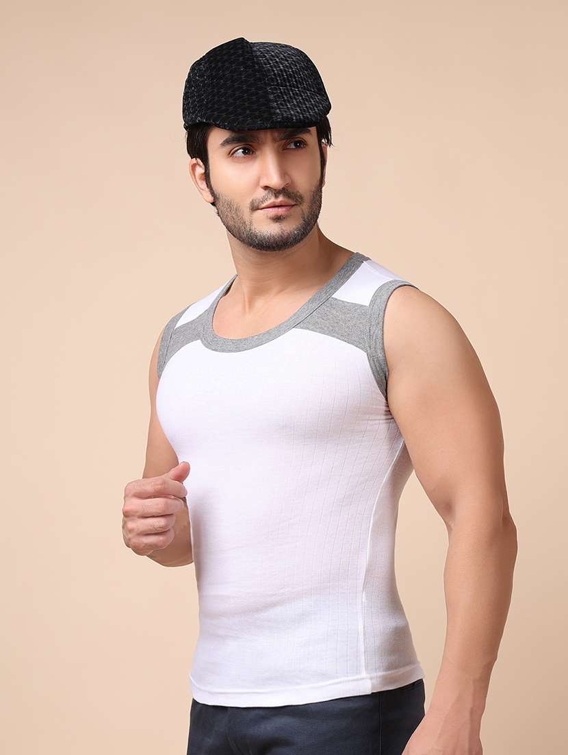 men pack of 2 color block sleeveless vest - 22181003 -  Standard Image - 1