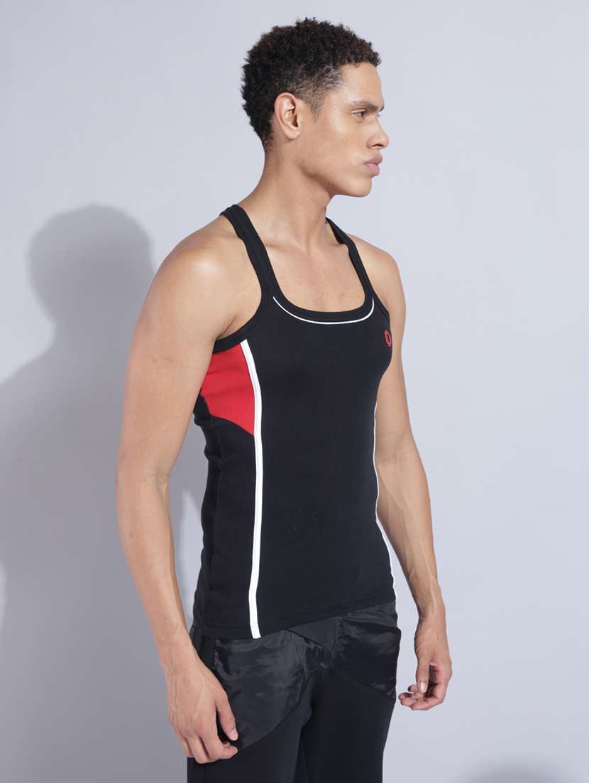 men pack of 4 color block sleeveless vest - 22181034 -  Standard Image - 1