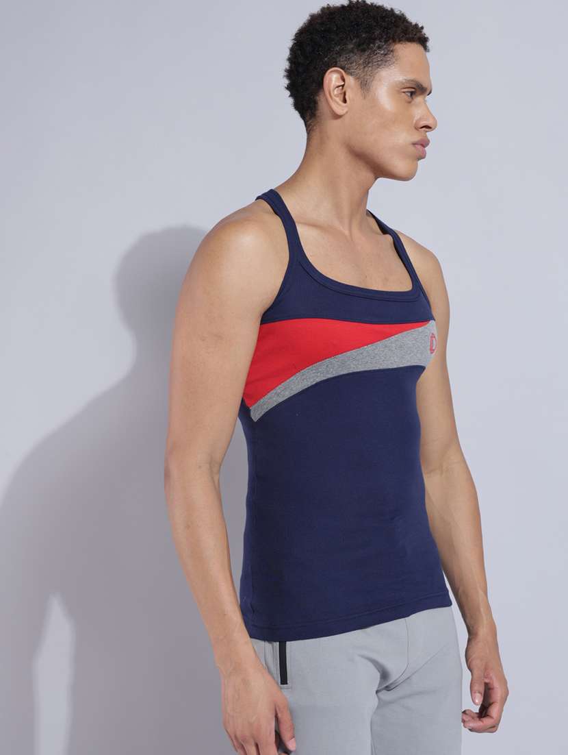 men pack of 5 color block sleeveless vest - 22181044 -  Standard Image - 1