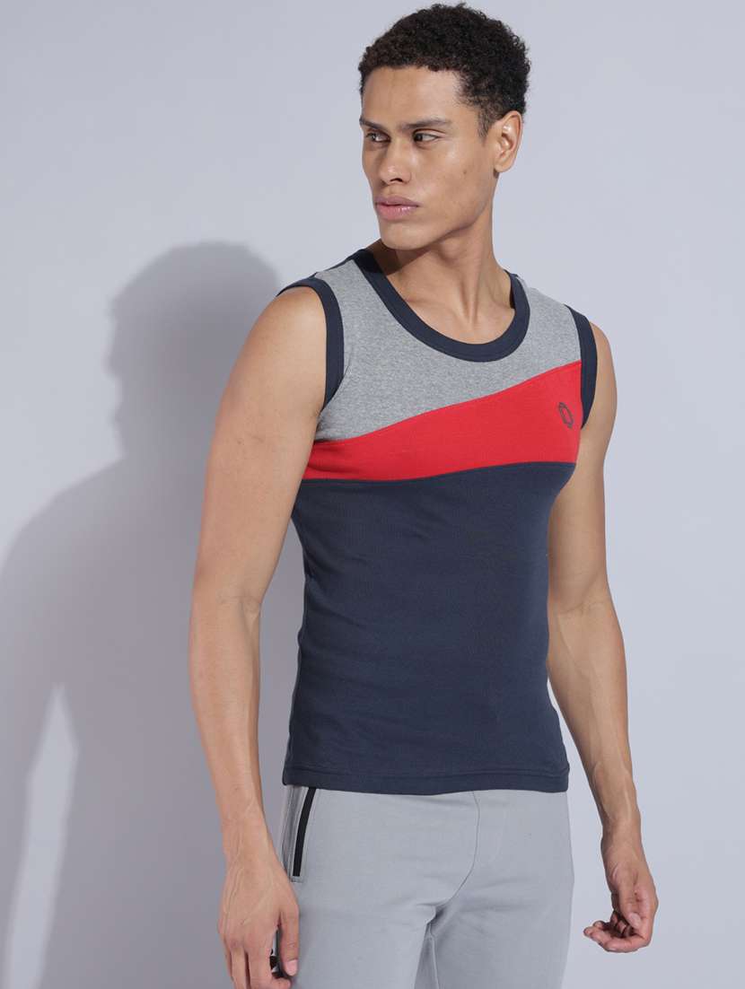 men pack of 4 color block sleeveless vest - 22181048 -  Standard Image - 1