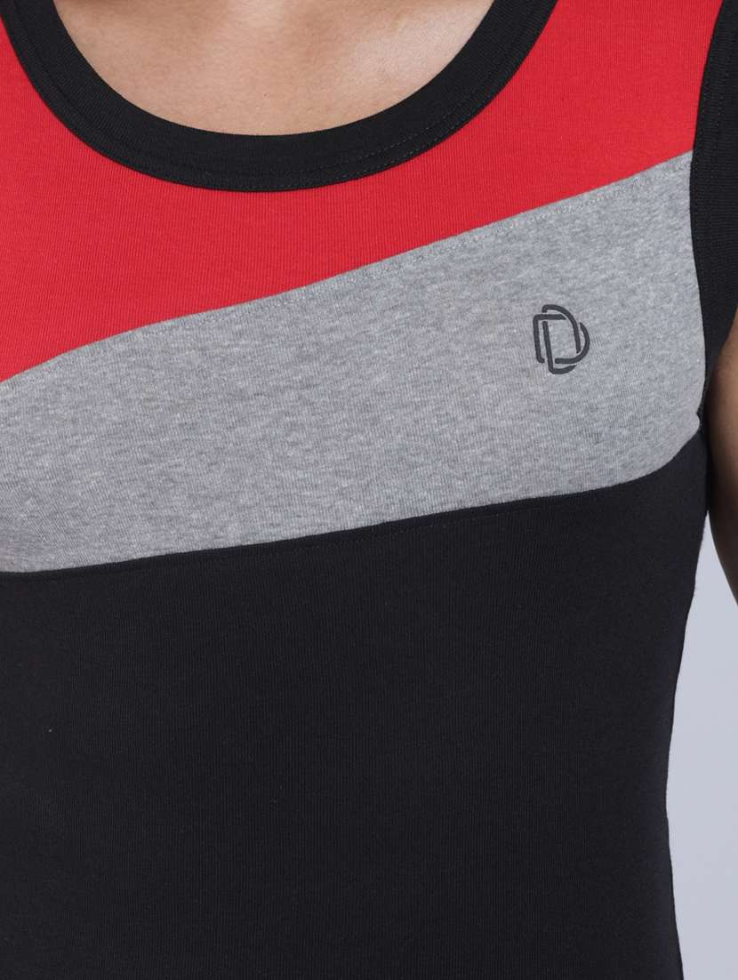 men pack of 4 color block sleeveless vest - 22181048 -  Standard Image - 4