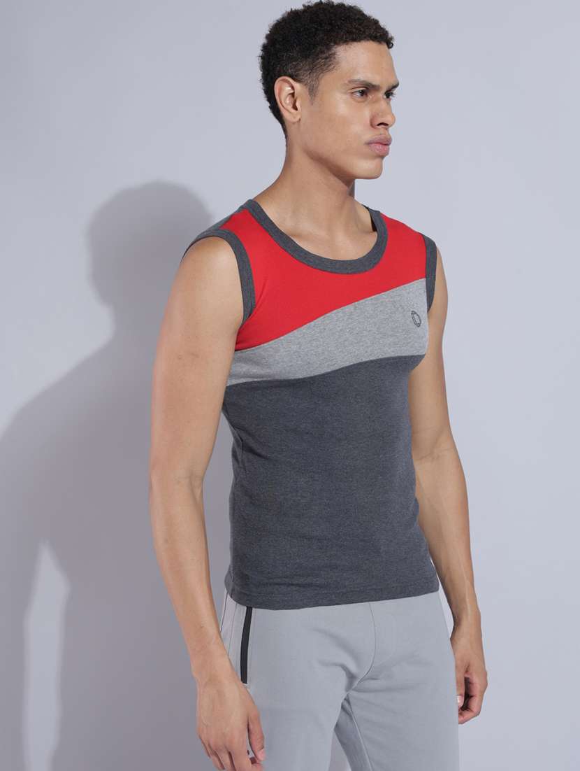 men pack of 5 color block sleeveless vest - 22181050 -  Standard Image - 1