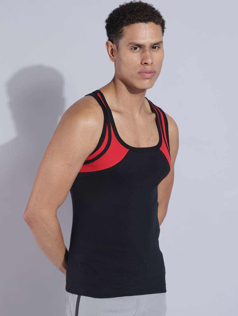 men pack of 4 color block sleeveless vest - 22181081 -  Standard Image - 1