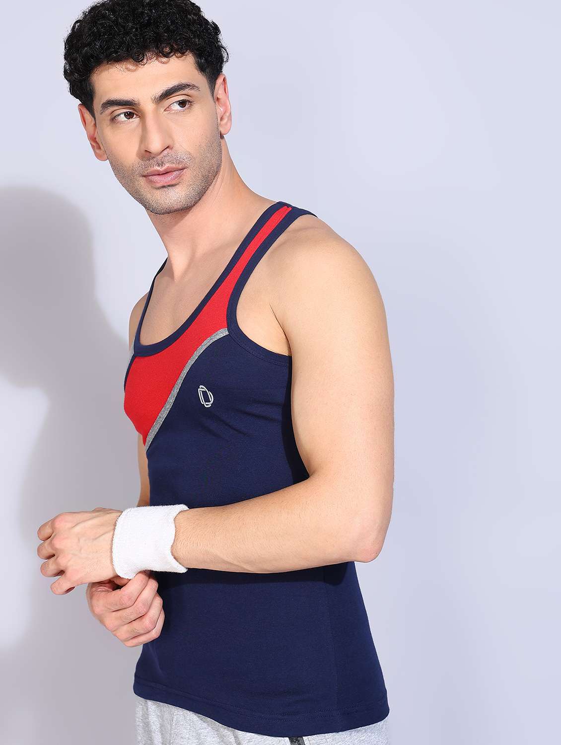 men pack of 5 color block sleeveless vest - 22181091 -  Standard Image - 1