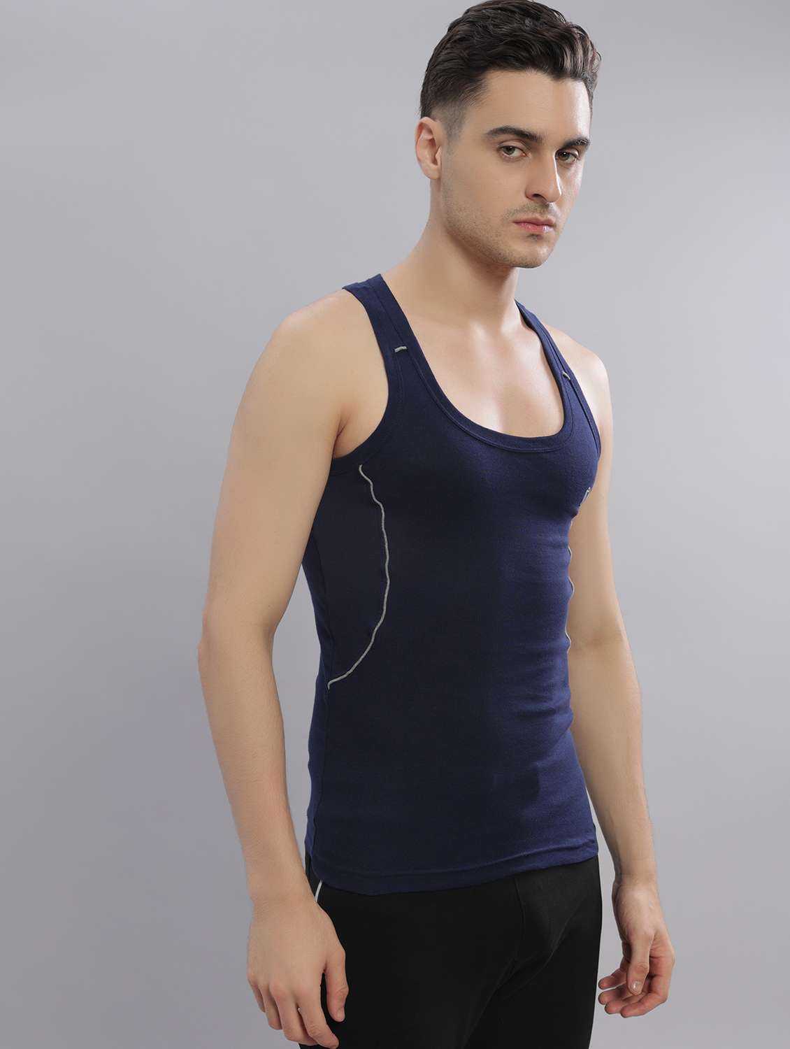 men solid sleeveless vest pack of 2 - 22181094 -  Standard Image - 1