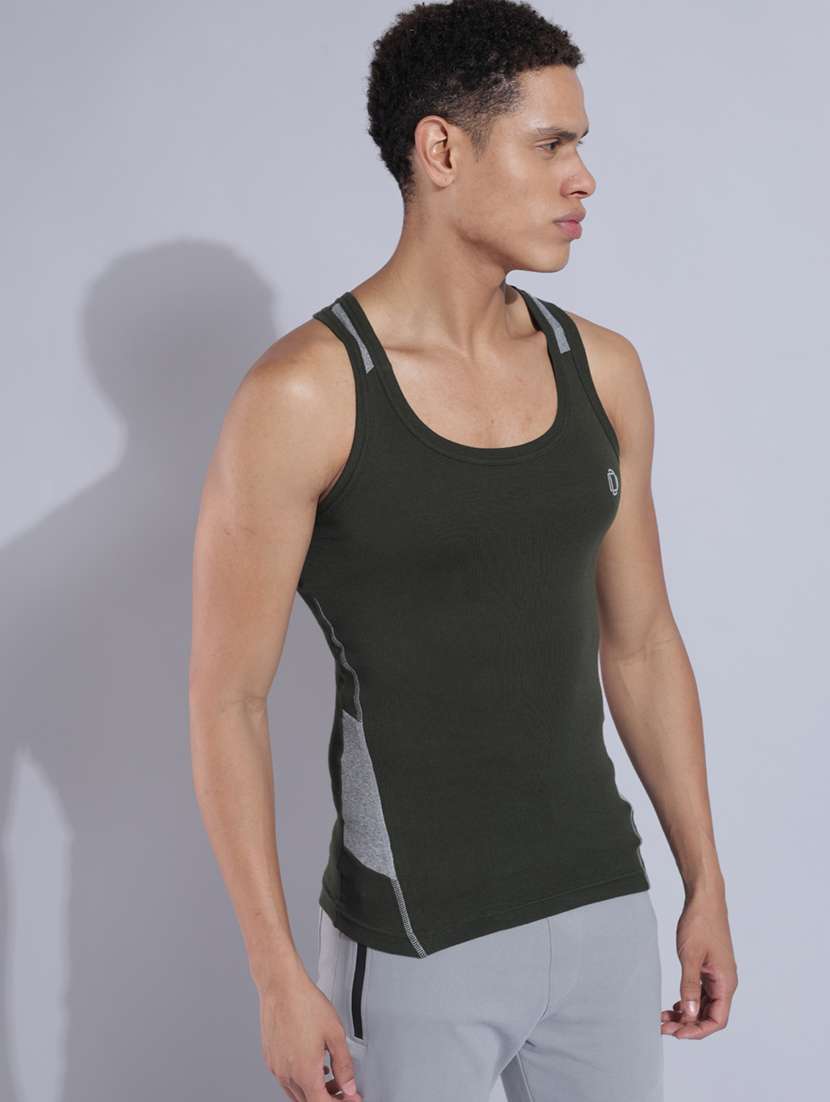 men solid sleeveless vest pack of 2 - 22181103 -  Standard Image - 1