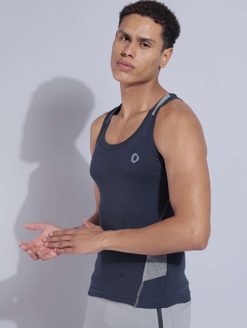 men solid sleeveless vest pack of 2 - 22181104 -  Standard Image - 1