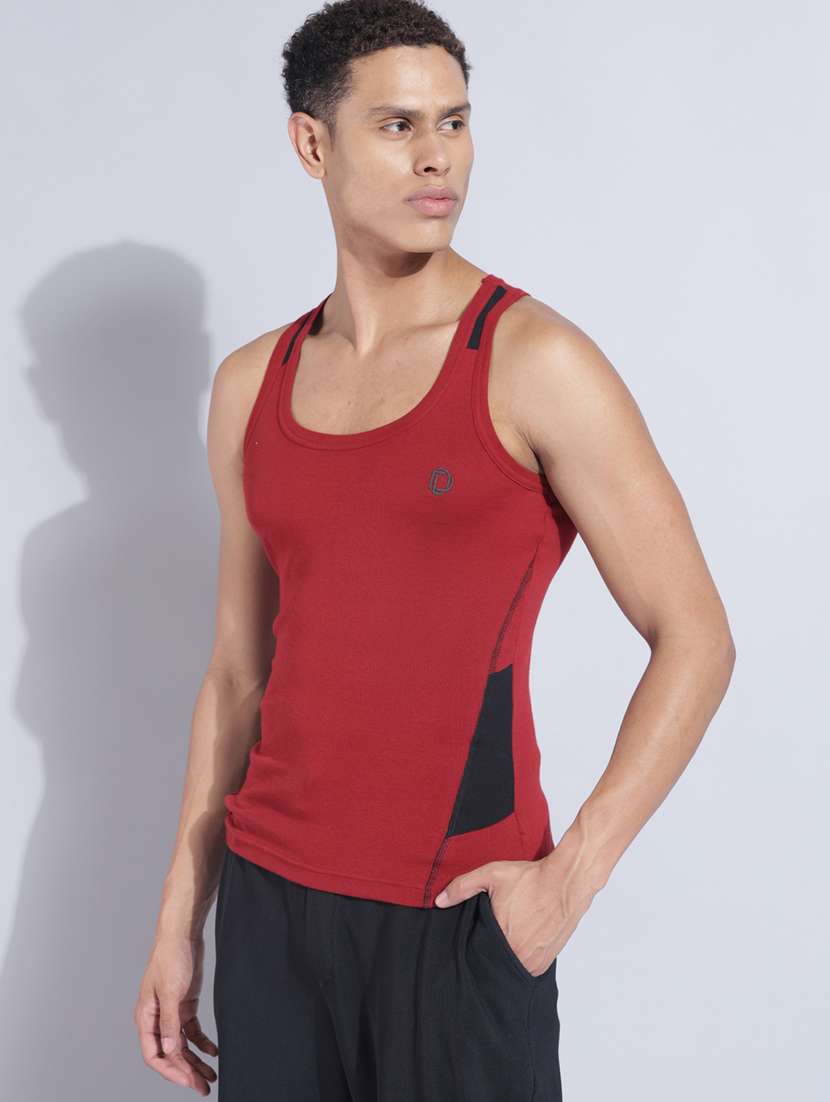 men pack of 4 color block sleeveless vest - 22181108 -  Standard Image - 1