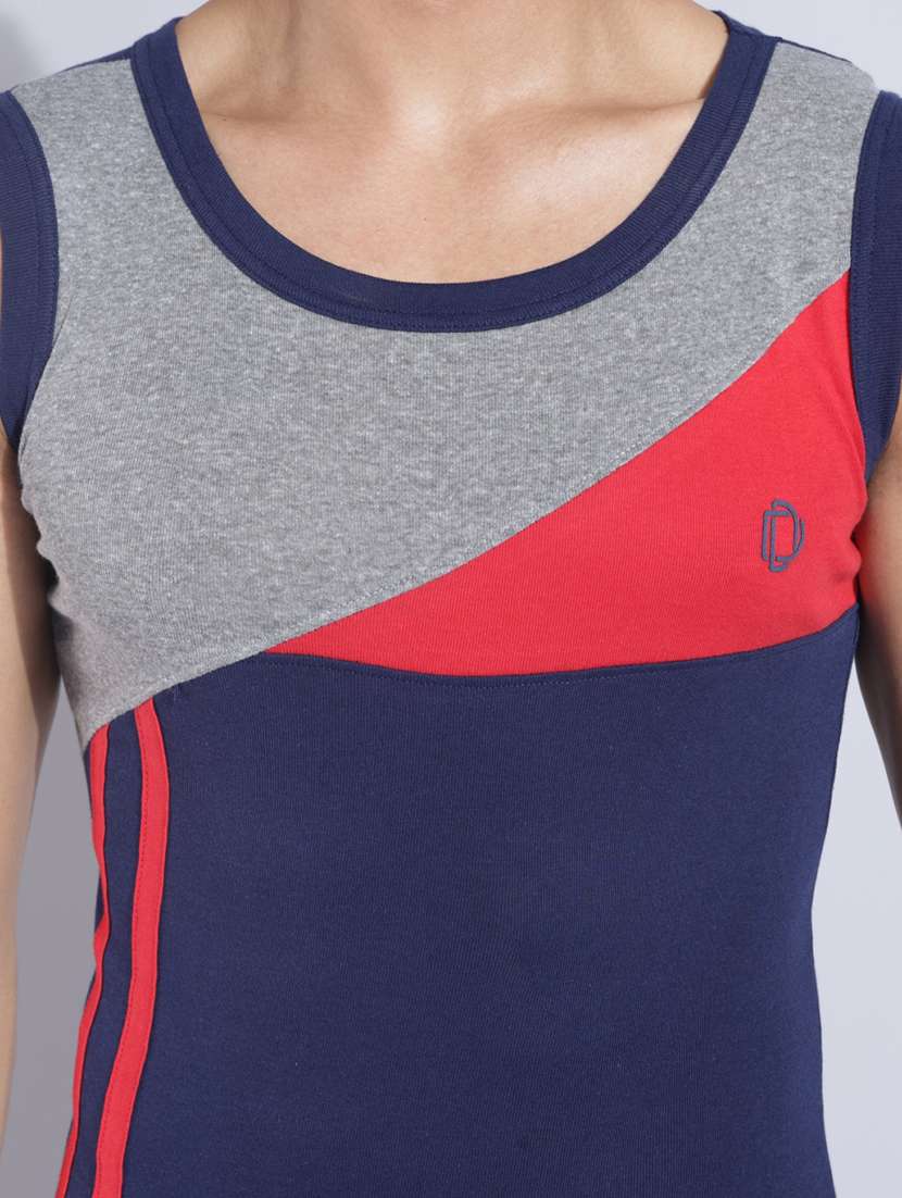 men pack of 4 color block sleeveless vest - 22181113 -  Standard Image - 4