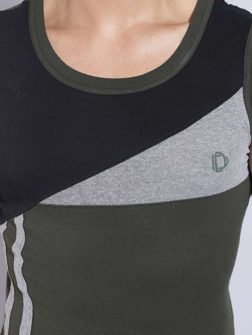 men pack of 5 color block sleeveless vest - 22181115 -  Standard Image - 4