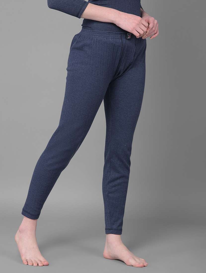 women solid mid rise thermal legging - 22181140 -  Standard Image - 1