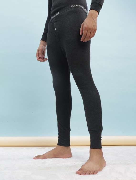 men solid mid rise thermal bottom - 22181149 -  Standard Image - 1