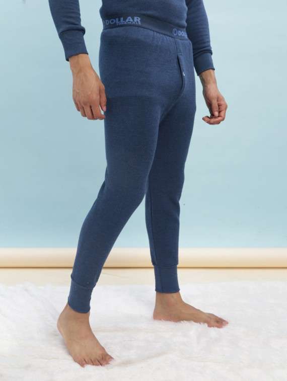 men solid mid rise thermal bottom - 22181150 -  Standard Image - 1