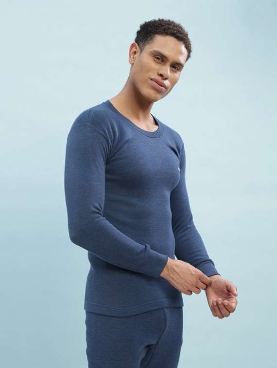 men solid full sleeve thermal top - 22181167 -  Standard Image - 1