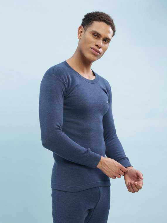 men solid full sleeve thermal top pack of 2 - 22181169 -  Standard Image - 1
