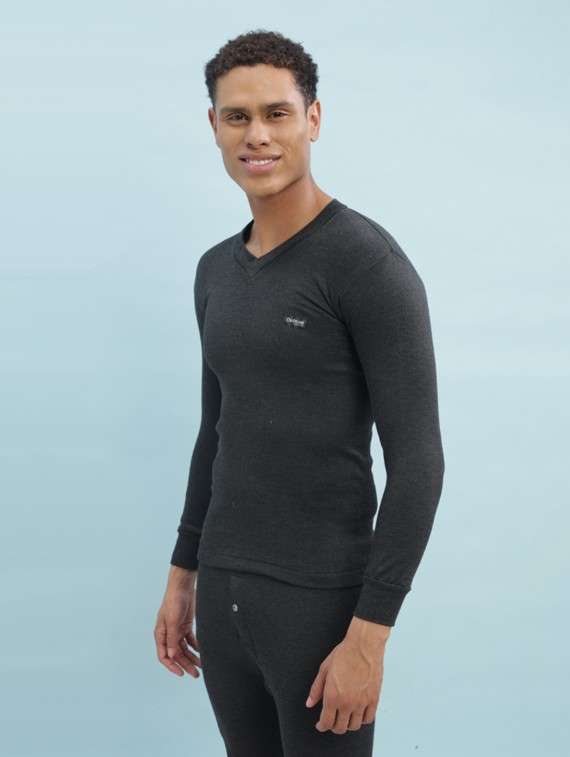 men solid full sleeve thermal top - 22181173 -  Standard Image - 1
