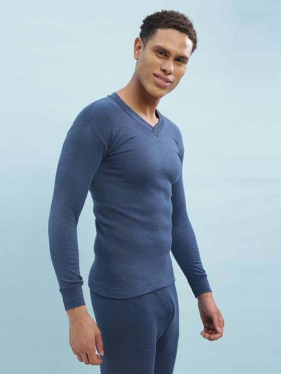 men solid full sleeve thermal top pack of 2 - 22181176 -  Standard Image - 1