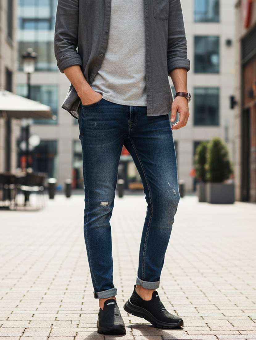 men solid slip on sport shoe - 22181185 -  Standard Image - 4