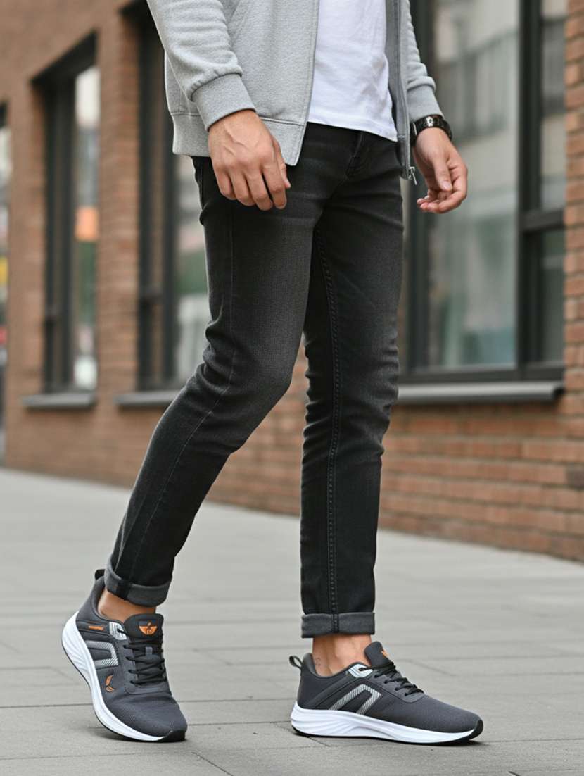 men solid lace up sport shoe - 22181188 -  Standard Image - 4