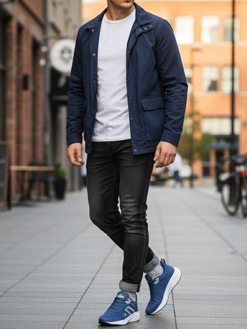 men solid lace up sport shoe - 22181189 -  Standard Image - 4