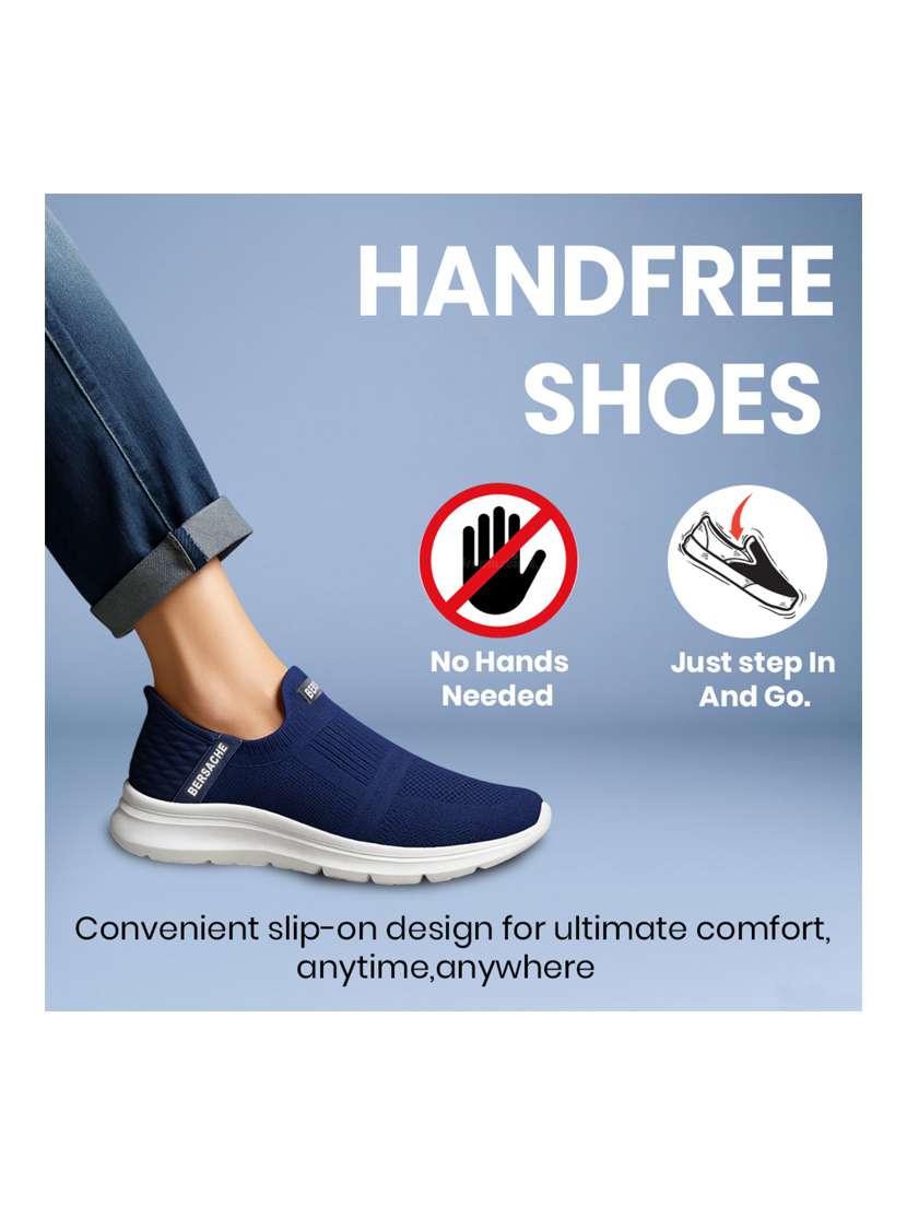 men blue slip on sport shoe - 22181199 -  Standard Image - 4