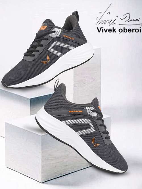 men grey lace up sport shoe - 22181201 -  Standard Image - 0
