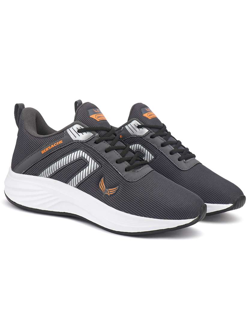men grey lace up sport shoe - 22181201 -  Standard Image - 1