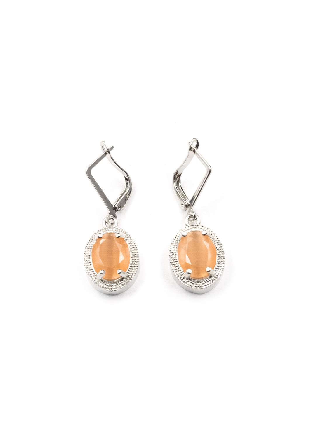 orange stone silver-plated pendant set - 22181243 -  Standard Image - 4
