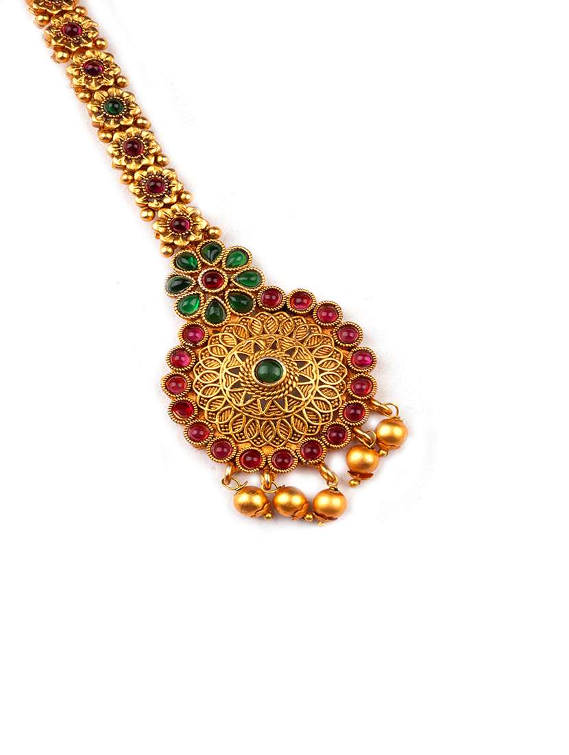 women gold plated zinc maang teeka - 22181254 -  Standard Image - 1