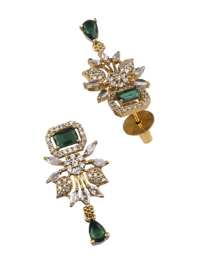 green alloy necklaces and earring - 22181262 -  Standard Image - 4