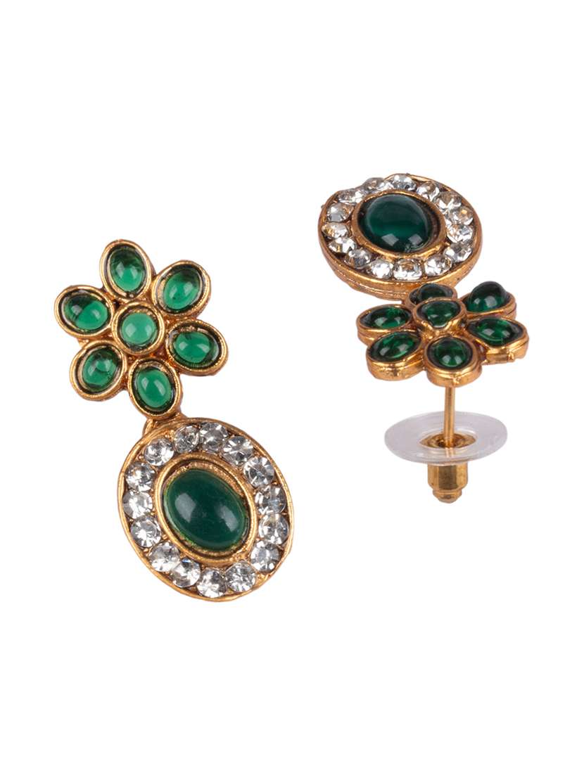 women green flower necklace set - 22181278 -  Standard Image - 4