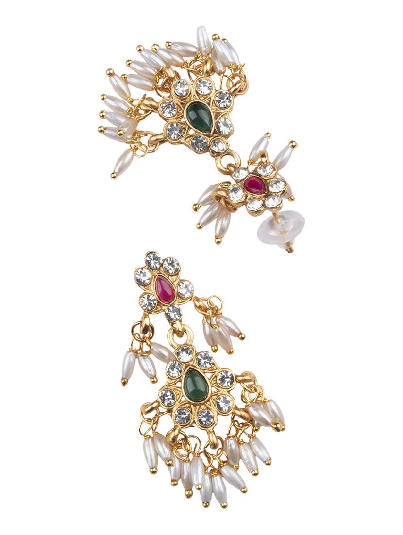 women alloy necklace and earrings set - 22181303 -  Standard Image - 4