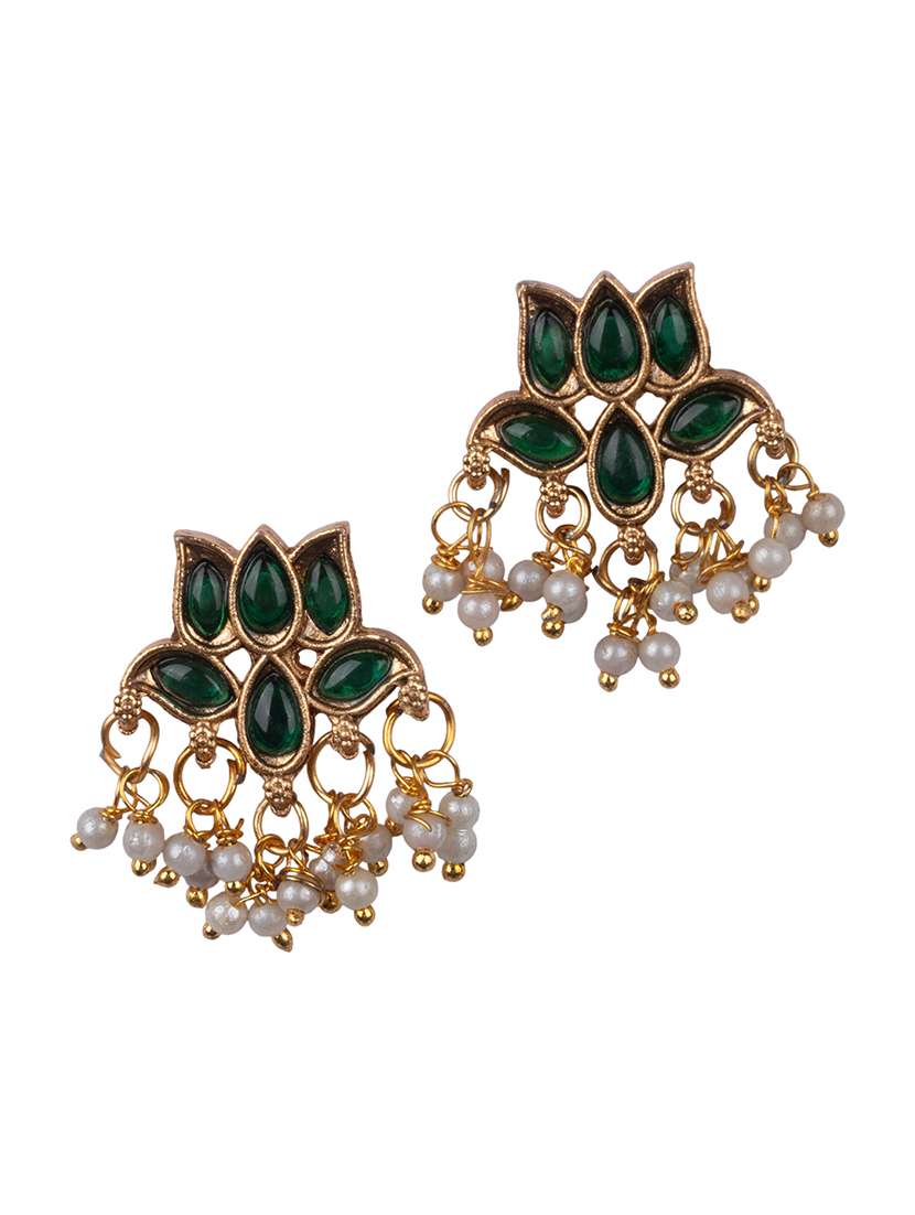 women alloy necklace and earrings set - 22181304 -  Standard Image - 4