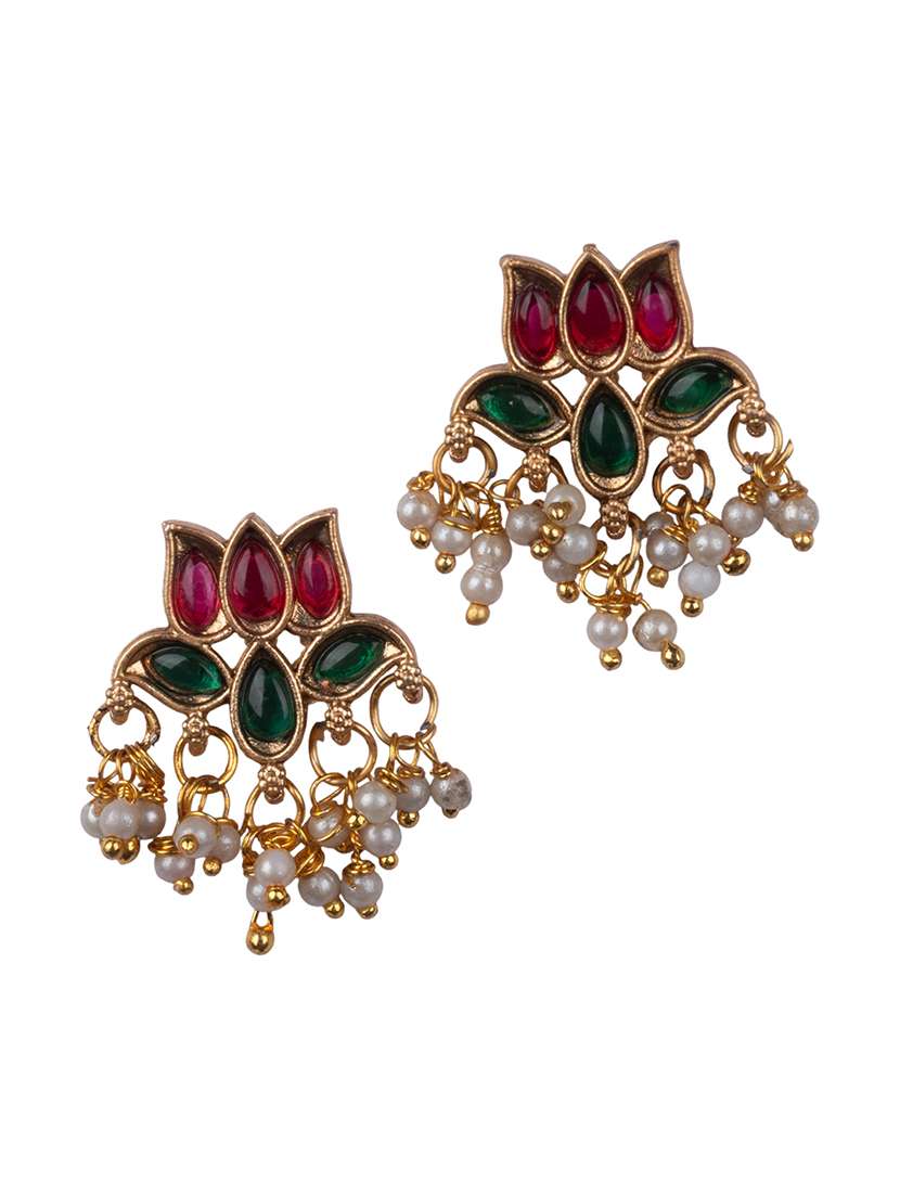 women alloy necklace and earrings set - 22181305 -  Standard Image - 4