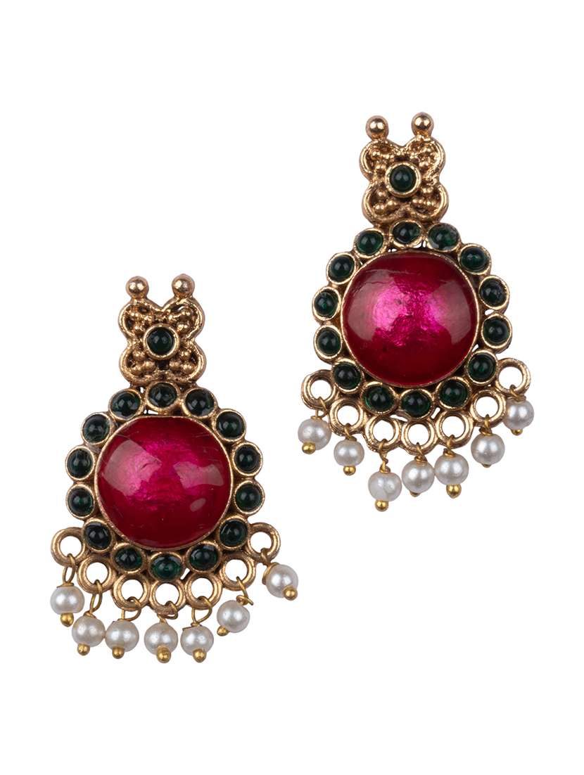 women alloy necklace and earrings set - 22181307 -  Standard Image - 4