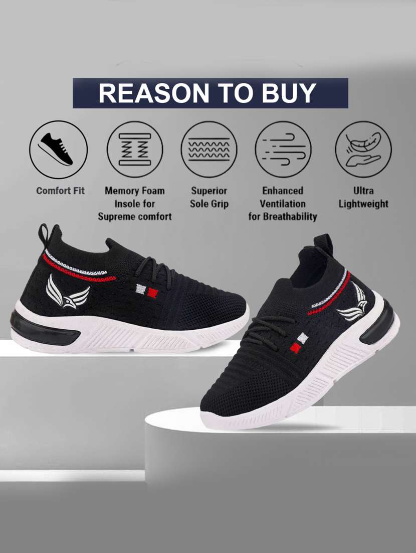 boys solid lace up sport shoes - 22181375 -  Standard Image - 4