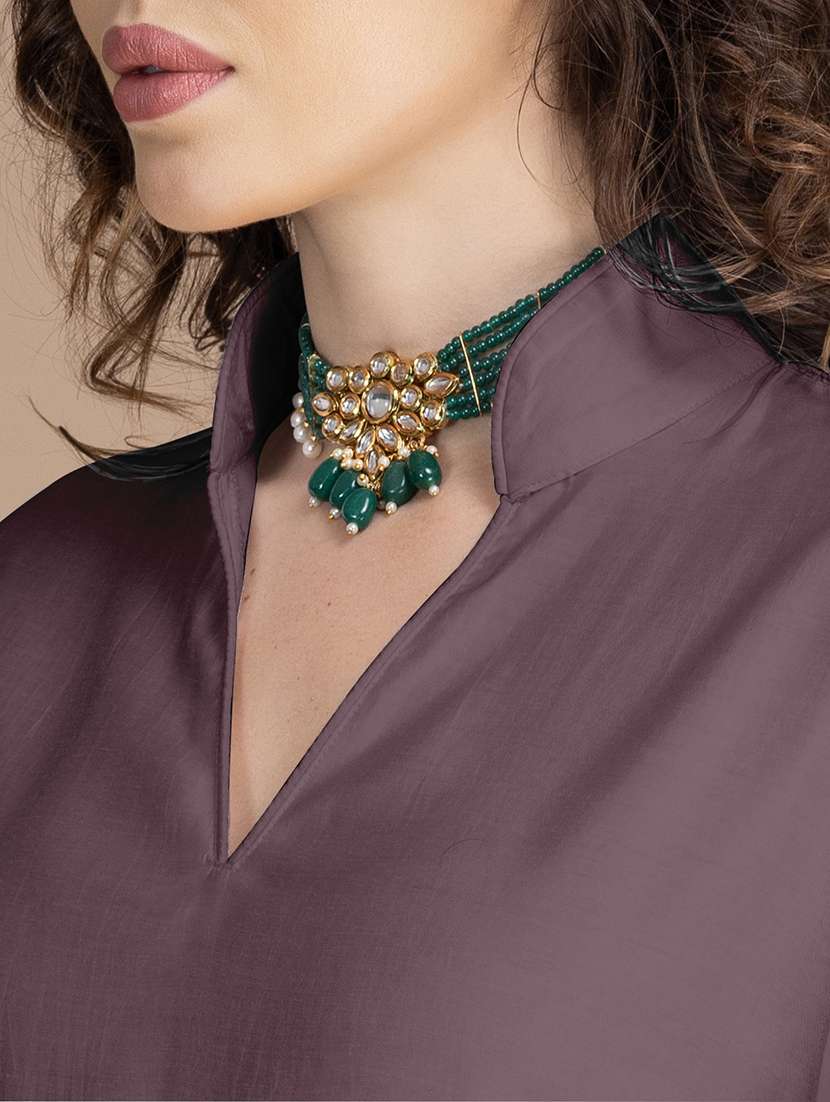 women solid bishop sleeve straight kurta - 22181390 -  Standard Image - 4