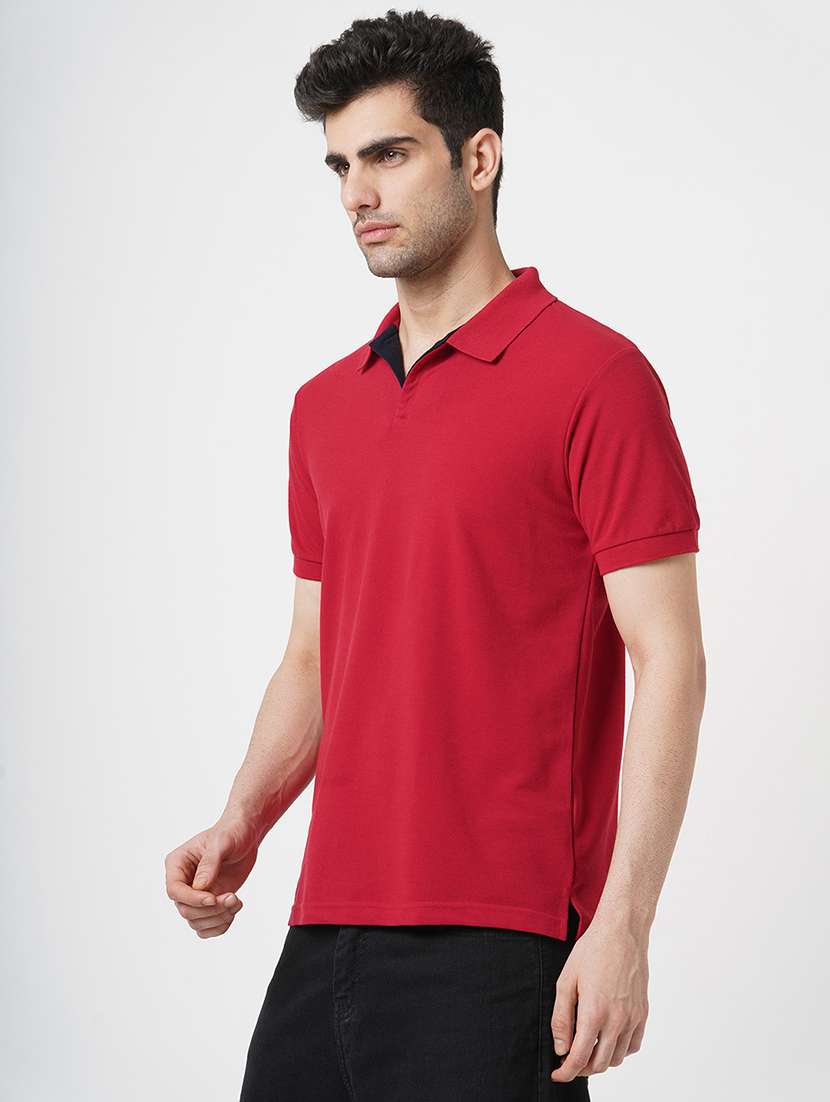 men solid short sleeve polo t-shirt - 22181395 -  Standard Image - 1