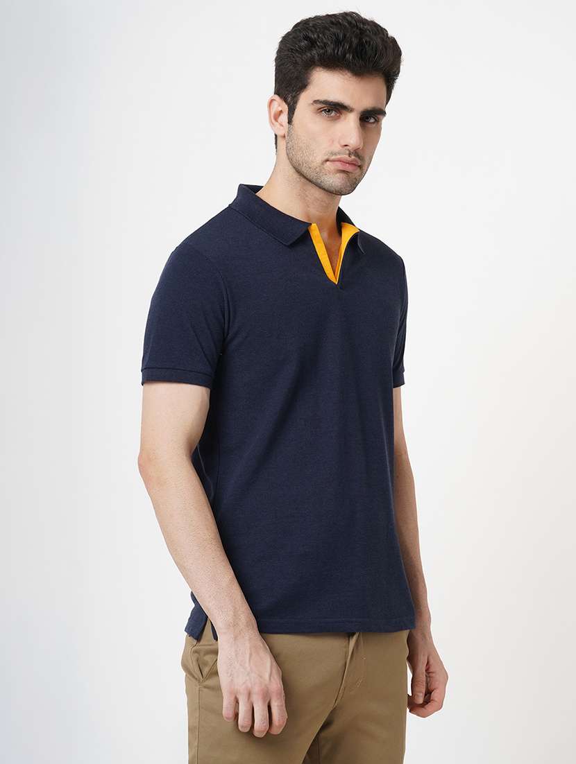 men solid short sleeve polo t-shirt - 22181397 -  Standard Image - 1