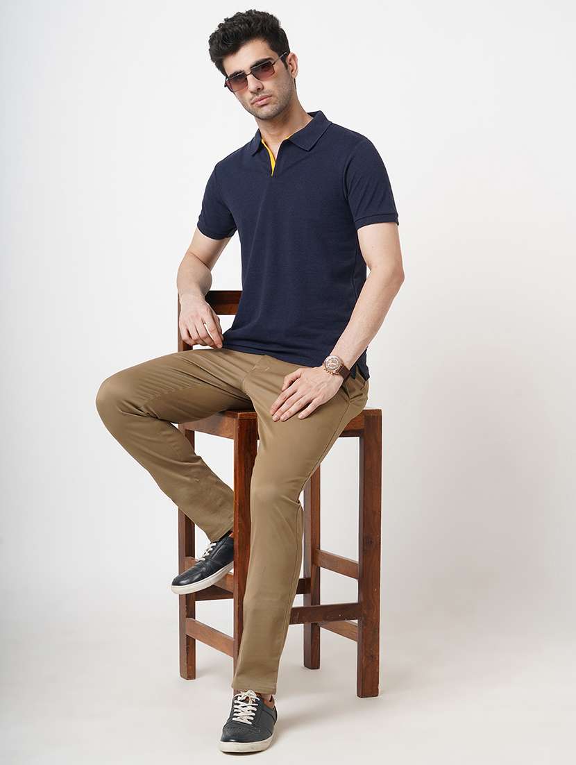 men solid short sleeve polo t-shirt - 22181397 -  Standard Image - 4