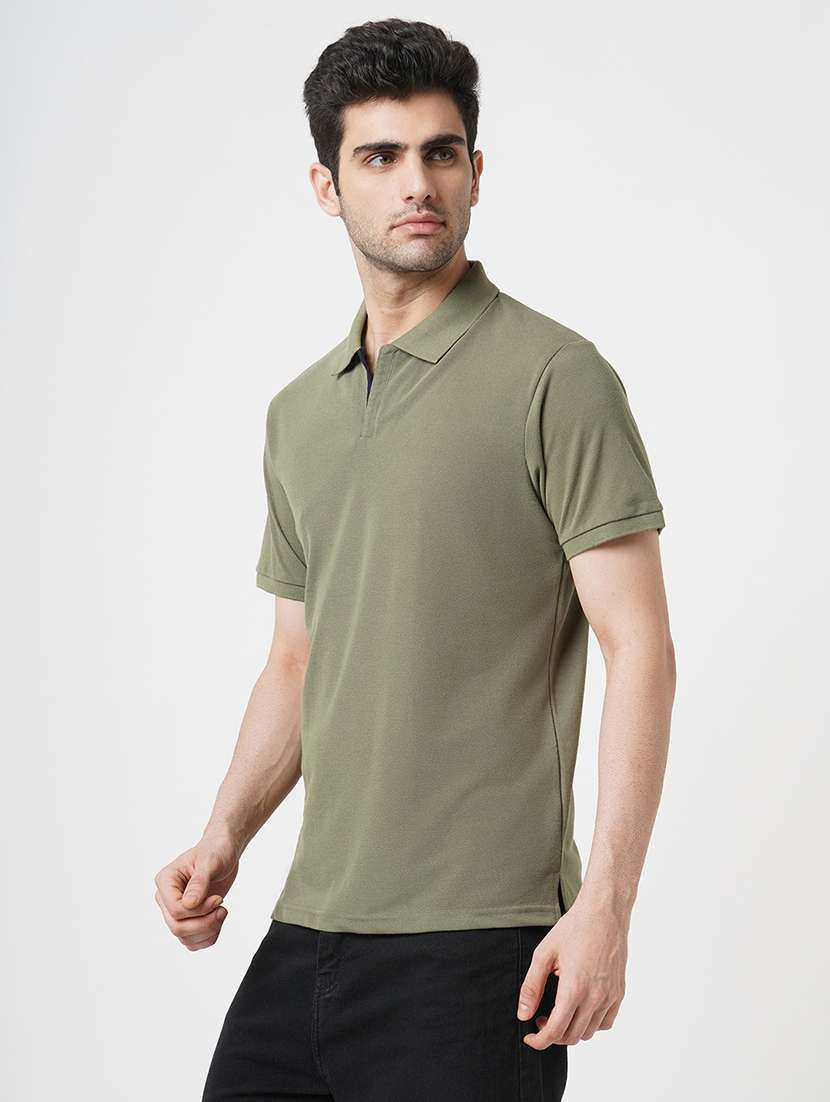 men solid short sleeve polo t-shirt - 22181398 -  Standard Image - 1