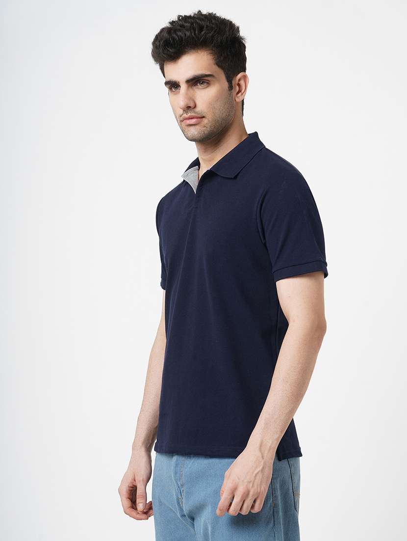 men solid short sleeve polo t-shirt - 22181399 -  Standard Image - 1