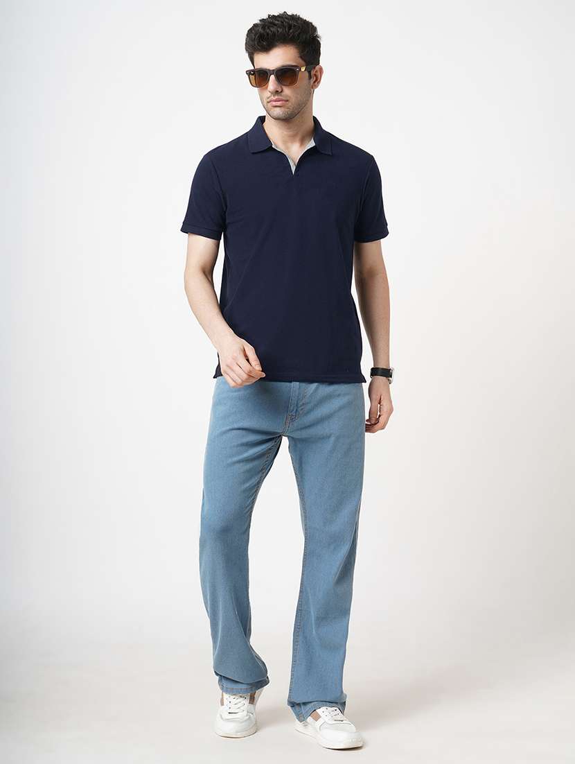 men solid short sleeve polo t-shirt - 22181399 -  Standard Image - 4