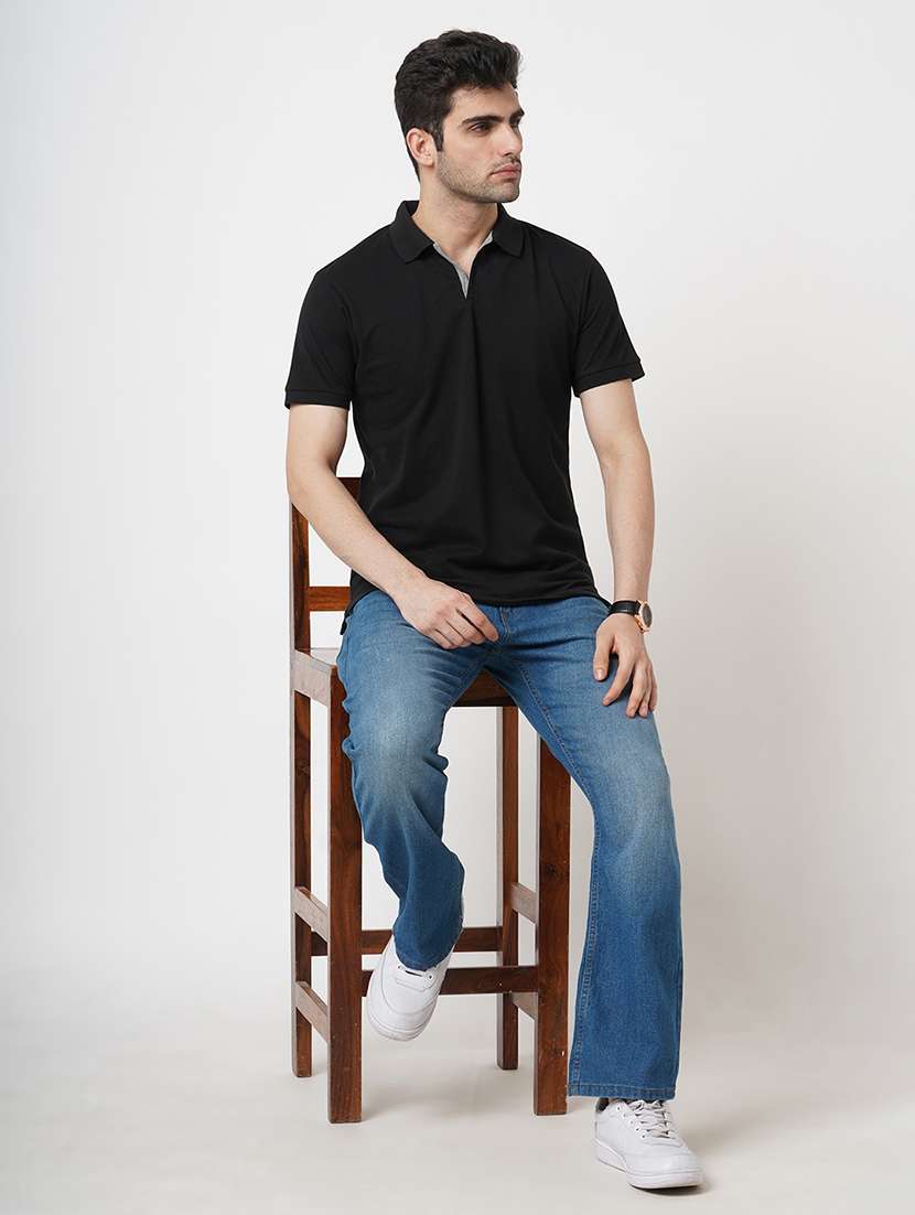 men solid short sleeve polo t-shirt - 22181400 -  Standard Image - 4