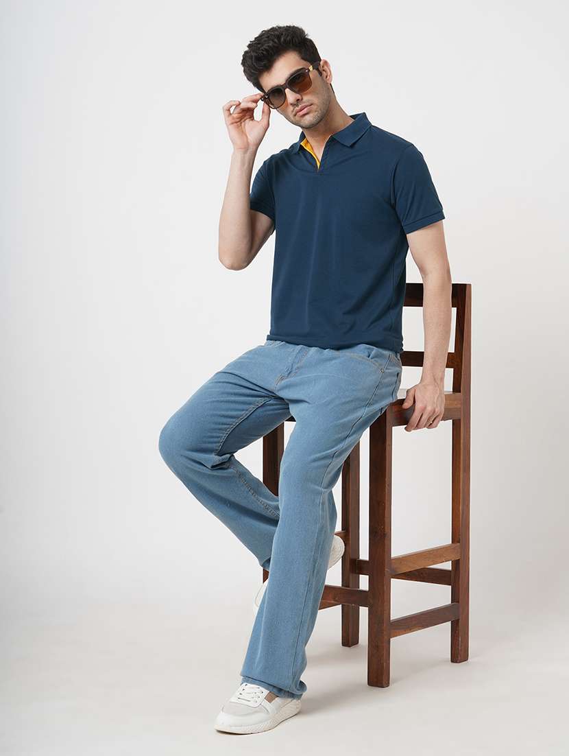 men solid short sleeve polo t-shirt - 22181401 -  Standard Image - 4